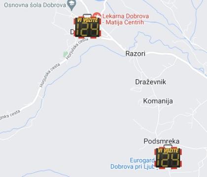 prikazovalnika na zemljevidu